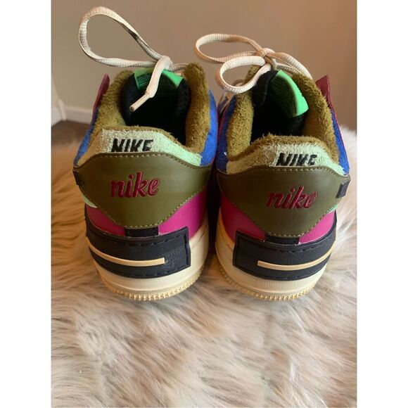 Nike Women's Multicolor Air Force 1 Shadow Sneakers CT1985-500 Athletic Sneaker - Picture 6 of 11